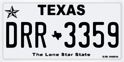 TX license plate DRR3359