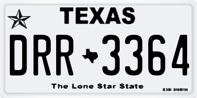 TX license plate DRR3364