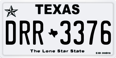 TX license plate DRR3376