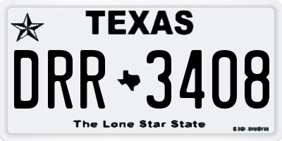 TX license plate DRR3408