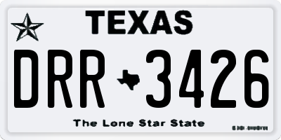 TX license plate DRR3426