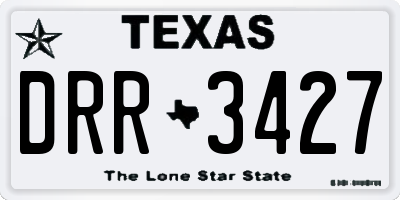 TX license plate DRR3427