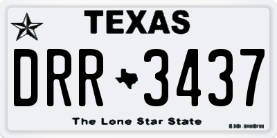 TX license plate DRR3437