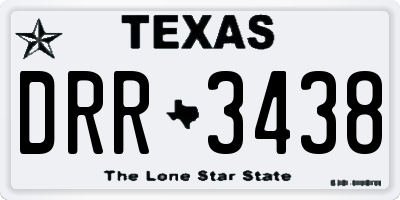 TX license plate DRR3438