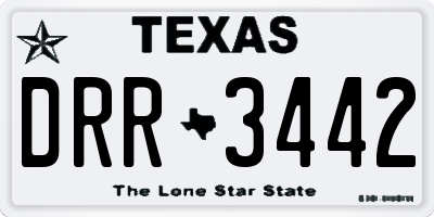 TX license plate DRR3442