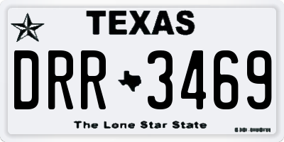 TX license plate DRR3469