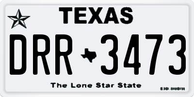 TX license plate DRR3473