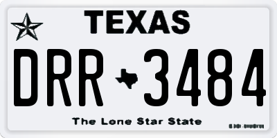 TX license plate DRR3484