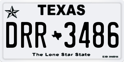 TX license plate DRR3486
