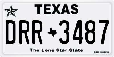 TX license plate DRR3487