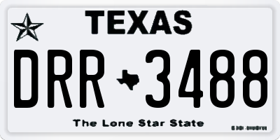 TX license plate DRR3488