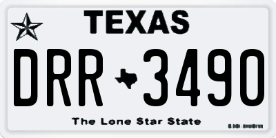 TX license plate DRR3490