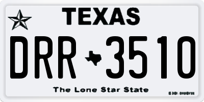 TX license plate DRR3510