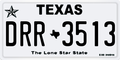 TX license plate DRR3513