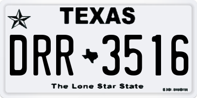TX license plate DRR3516
