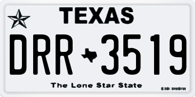 TX license plate DRR3519