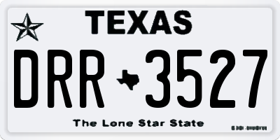 TX license plate DRR3527