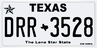 TX license plate DRR3528