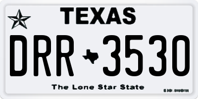 TX license plate DRR3530