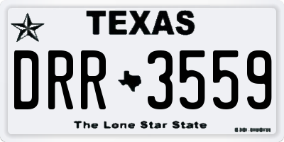 TX license plate DRR3559
