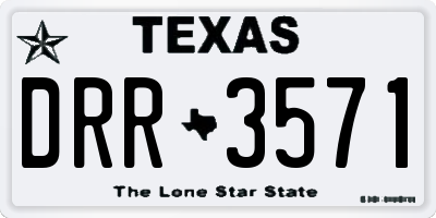 TX license plate DRR3571
