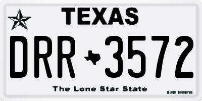 TX license plate DRR3572