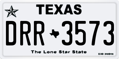 TX license plate DRR3573