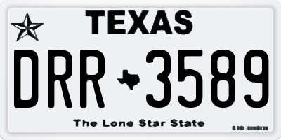 TX license plate DRR3589