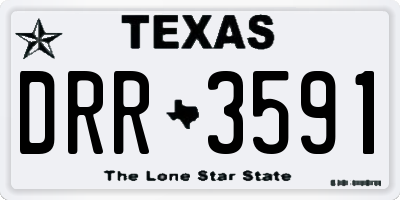 TX license plate DRR3591