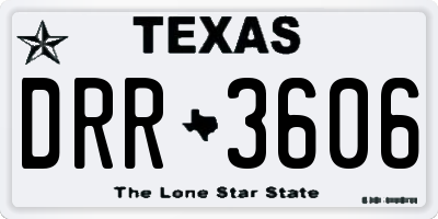 TX license plate DRR3606