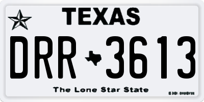 TX license plate DRR3613