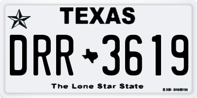 TX license plate DRR3619