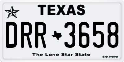 TX license plate DRR3658