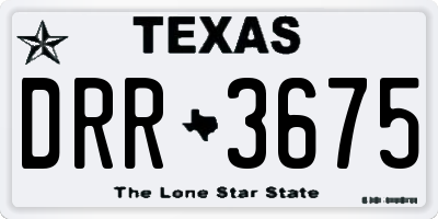 TX license plate DRR3675