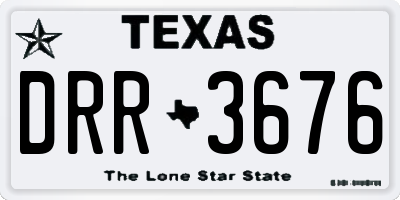 TX license plate DRR3676
