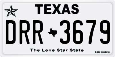 TX license plate DRR3679