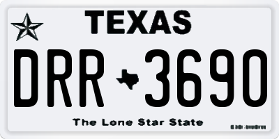 TX license plate DRR3690