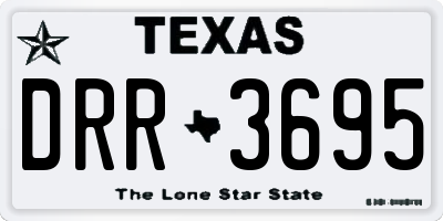 TX license plate DRR3695