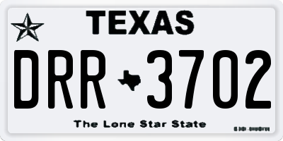 TX license plate DRR3702