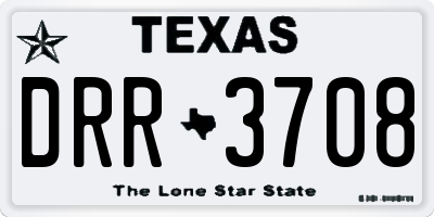 TX license plate DRR3708