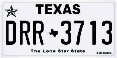 TX license plate DRR3713
