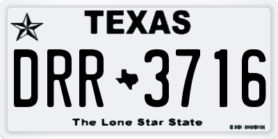 TX license plate DRR3716