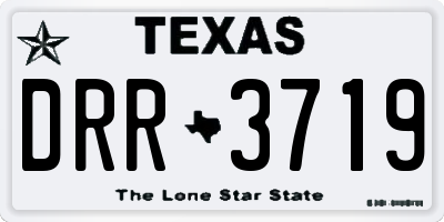 TX license plate DRR3719