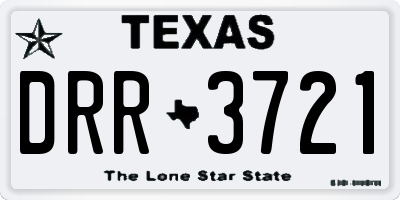 TX license plate DRR3721