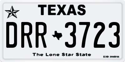 TX license plate DRR3723