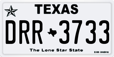TX license plate DRR3733