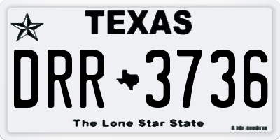 TX license plate DRR3736