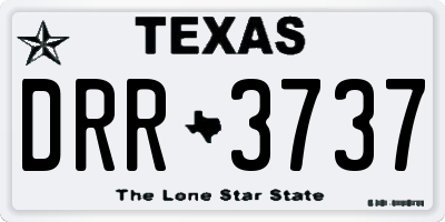 TX license plate DRR3737