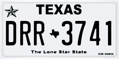 TX license plate DRR3741