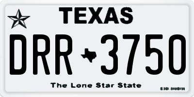 TX license plate DRR3750